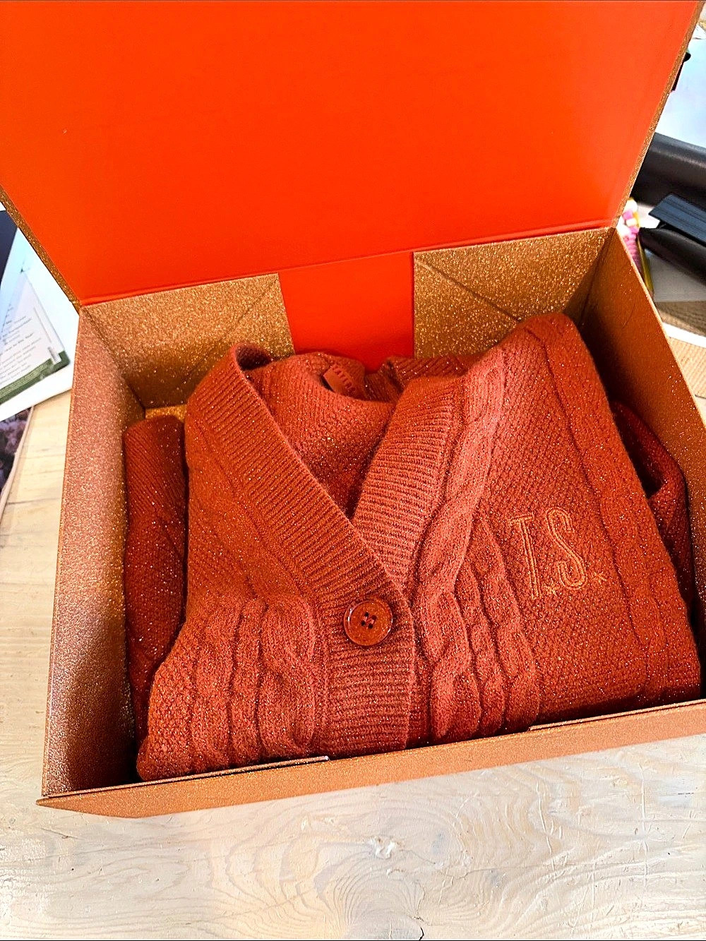 Taylor Swift Cardigan Knit in Orange Size xs/sm
